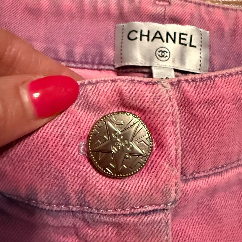 CHANEL WIDE LEG HIGH RISE JEANS - Picture 2 of 11